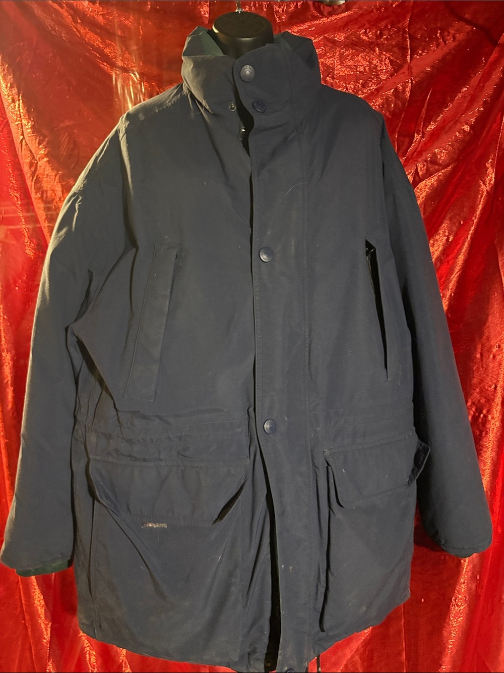Classic Eddie Bauer Navy Parka Jacket